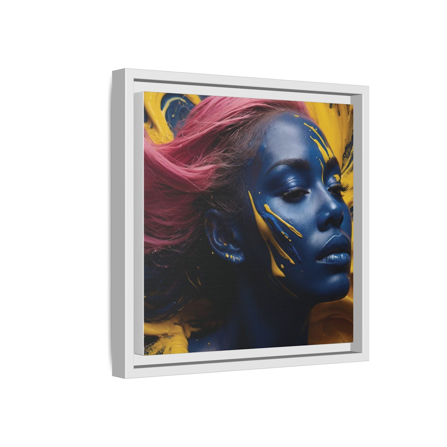 Vibrant Abstract Art Print - Multicolor Framed Canvas Wall Decor