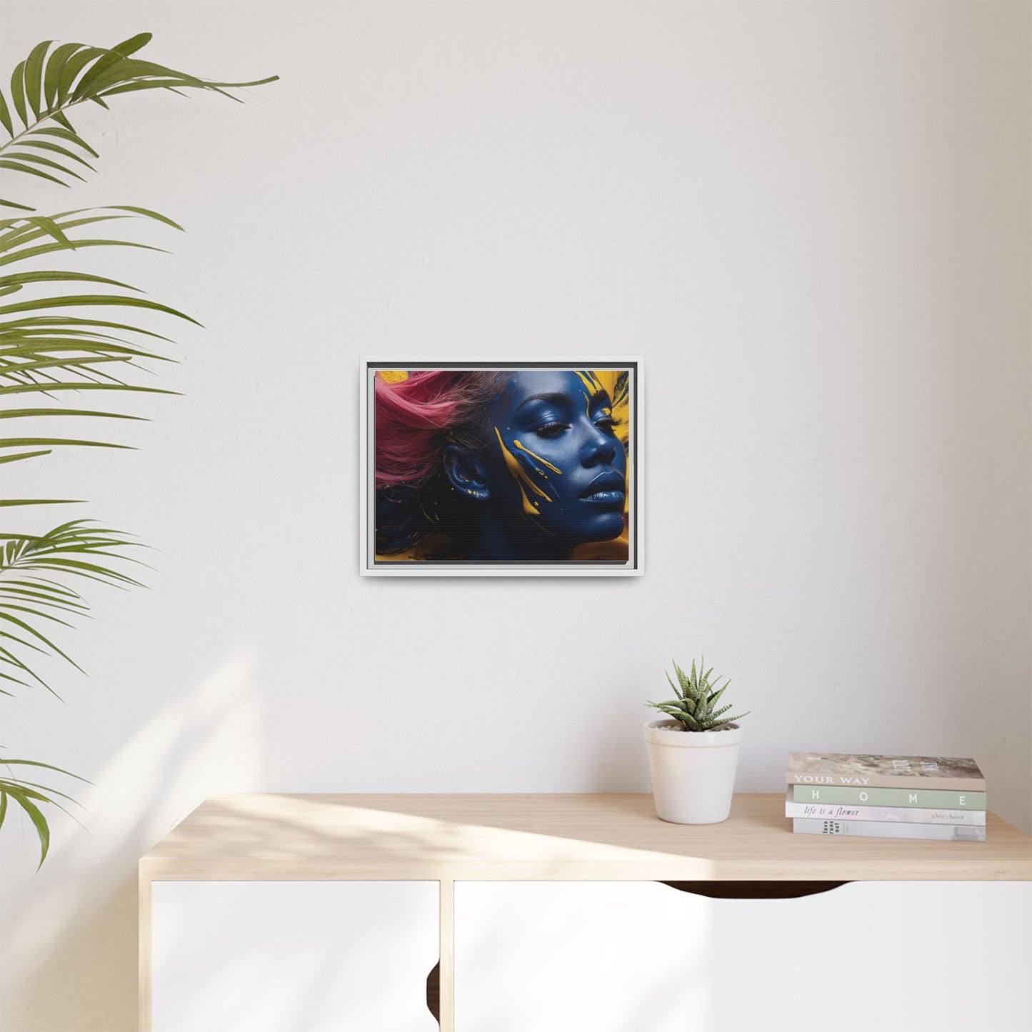 Vibrant Abstract Art Print - Multicolor Framed Canvas Wall Decor