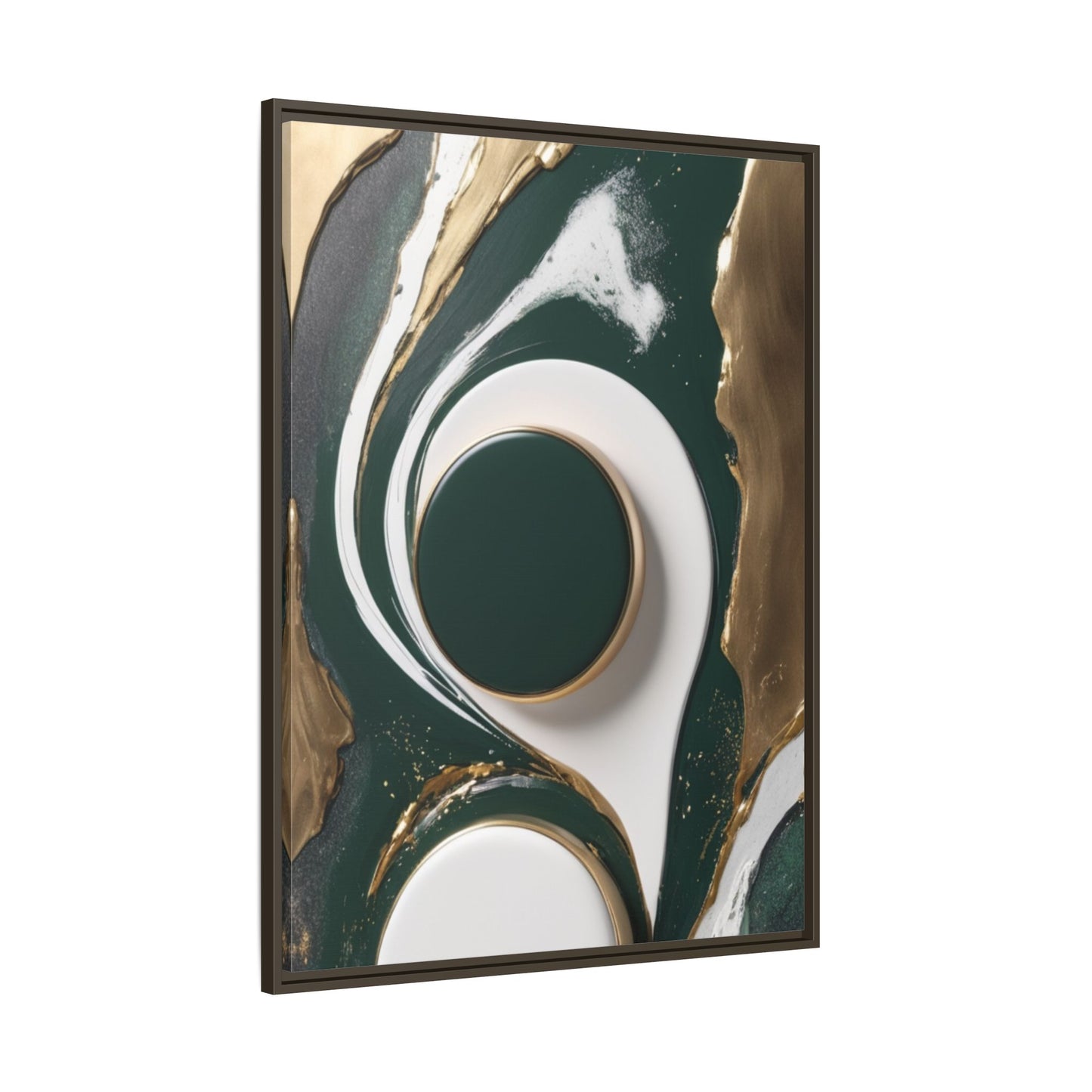 Elegant Abstract Framed Canvas Art - Modern Multi-Color Home Decor
