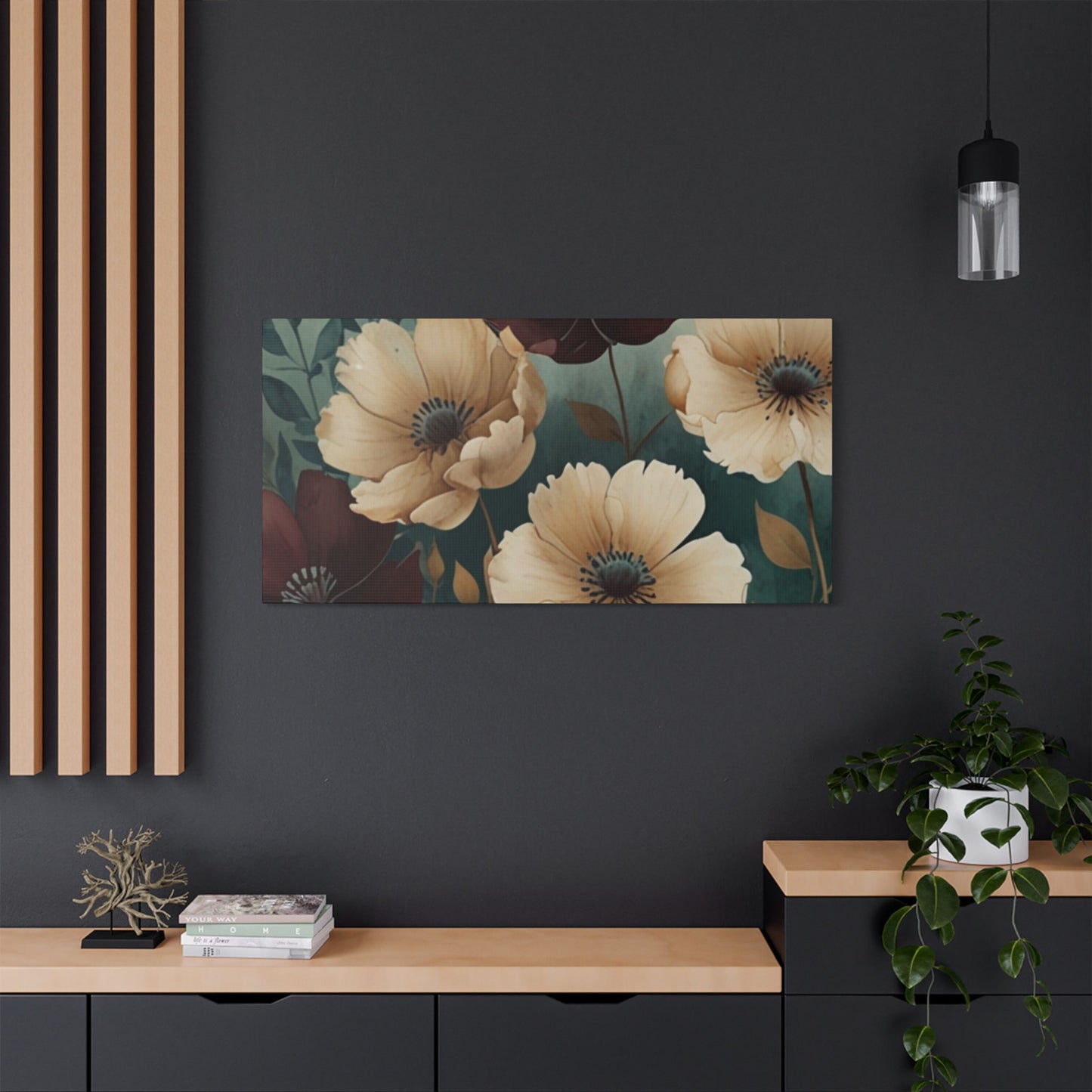 Floral Satin Canvas Art | Nature-Inspired Wall Décor