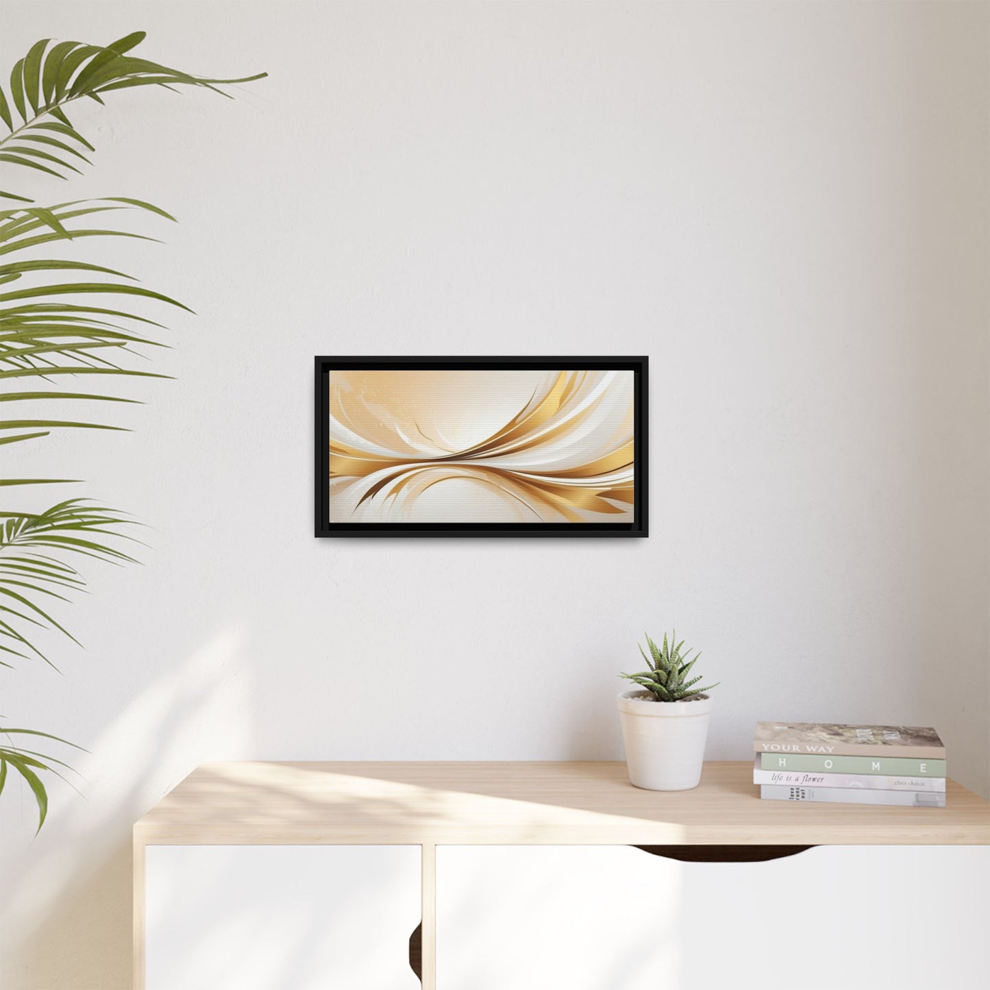 Modern Abstract Wall Art - Framed Matte Canvas Decor