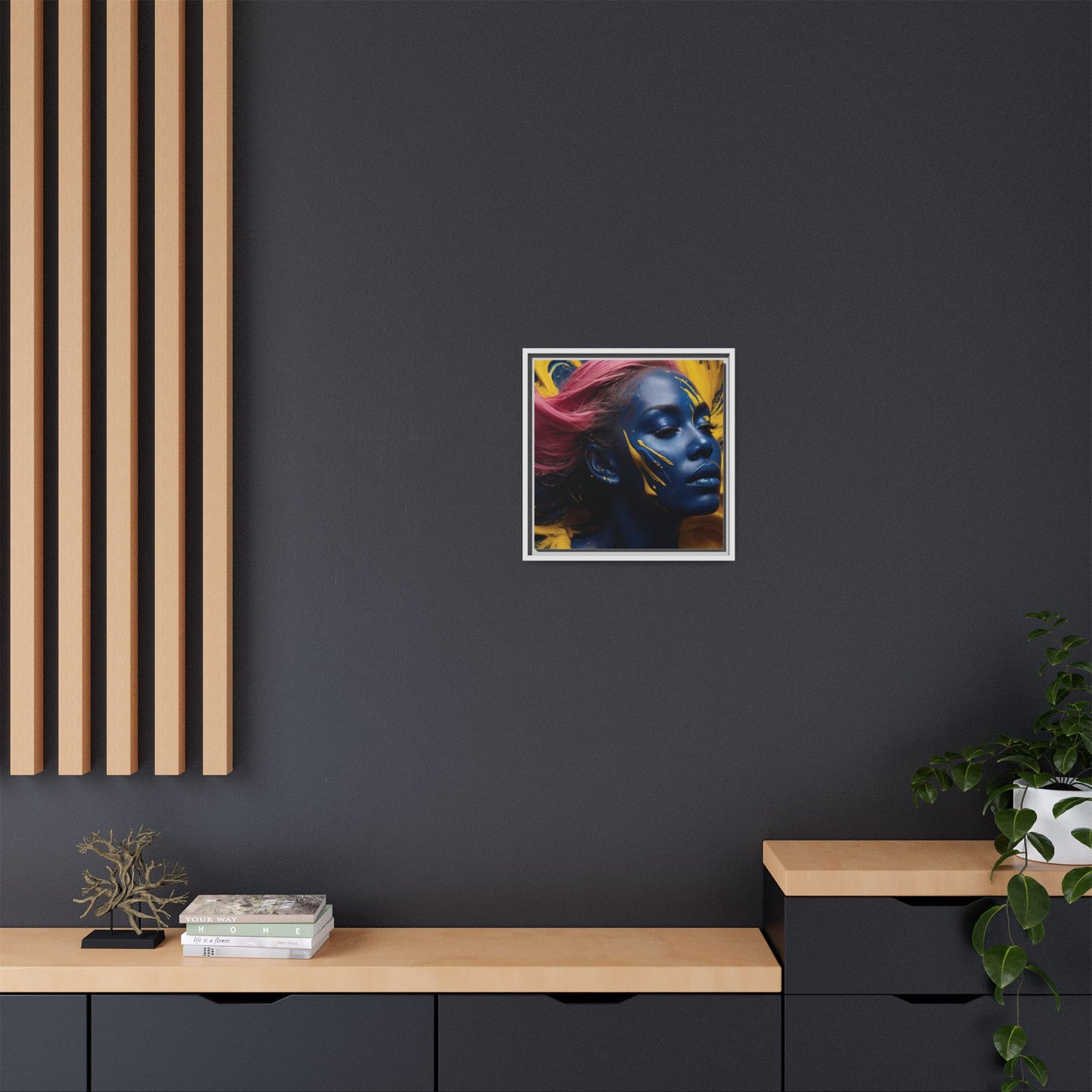 Vibrant Abstract Art Print - Multicolor Framed Canvas Wall Decor