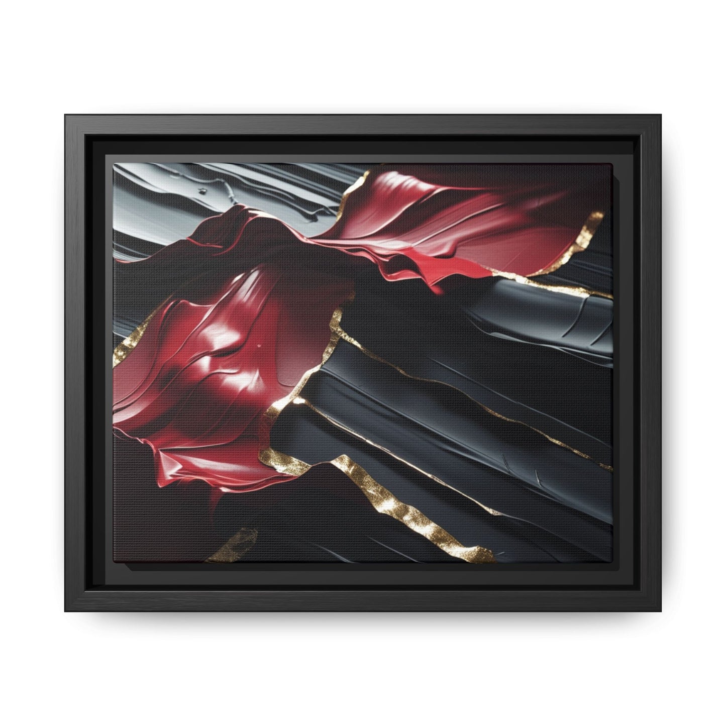 Elegant Abstract Framed Canvas Art - Multi-color Wall Decor