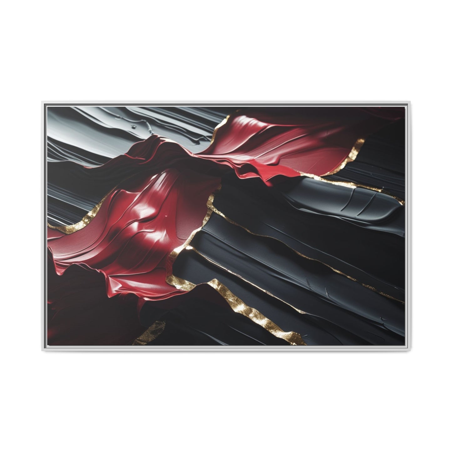 Elegant Abstract Framed Canvas Art - Multi-color Wall Decor