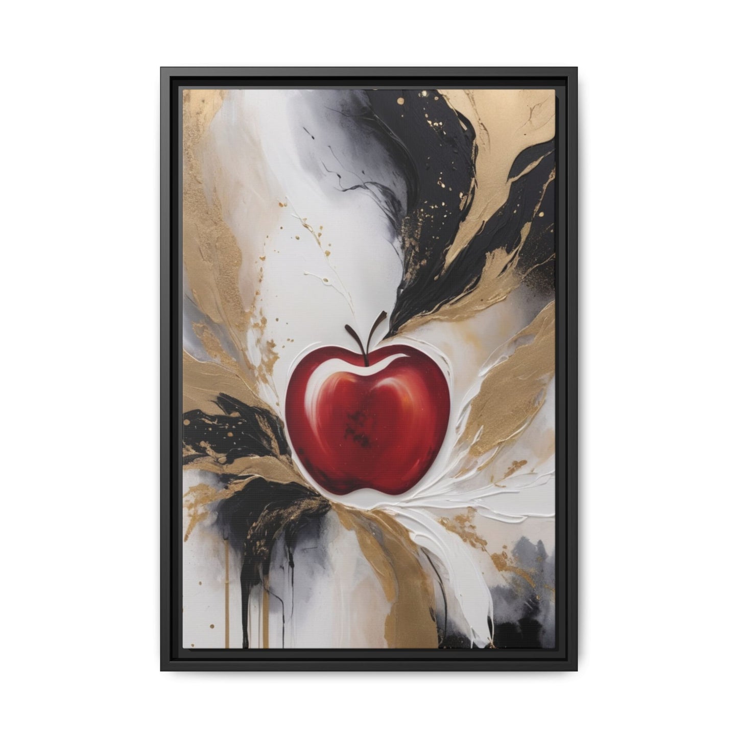 Elegant Apple Canvas Art Print - Framed Wall Decor
