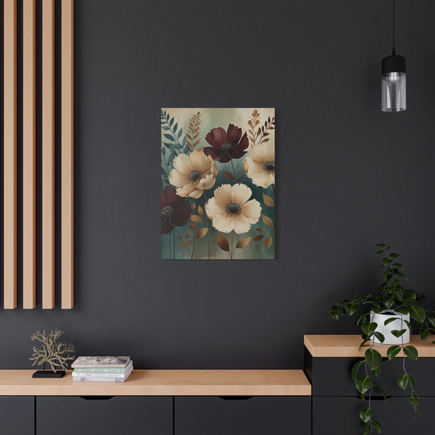 Floral Satin Canvas Art | Nature-Inspired Wall Décor