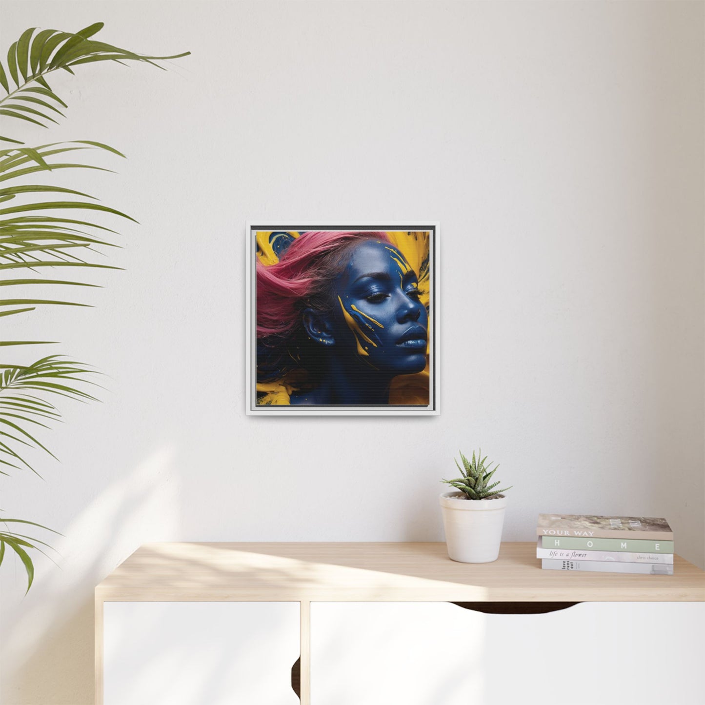 Vibrant Abstract Art Print - Multicolor Framed Canvas Wall Decor