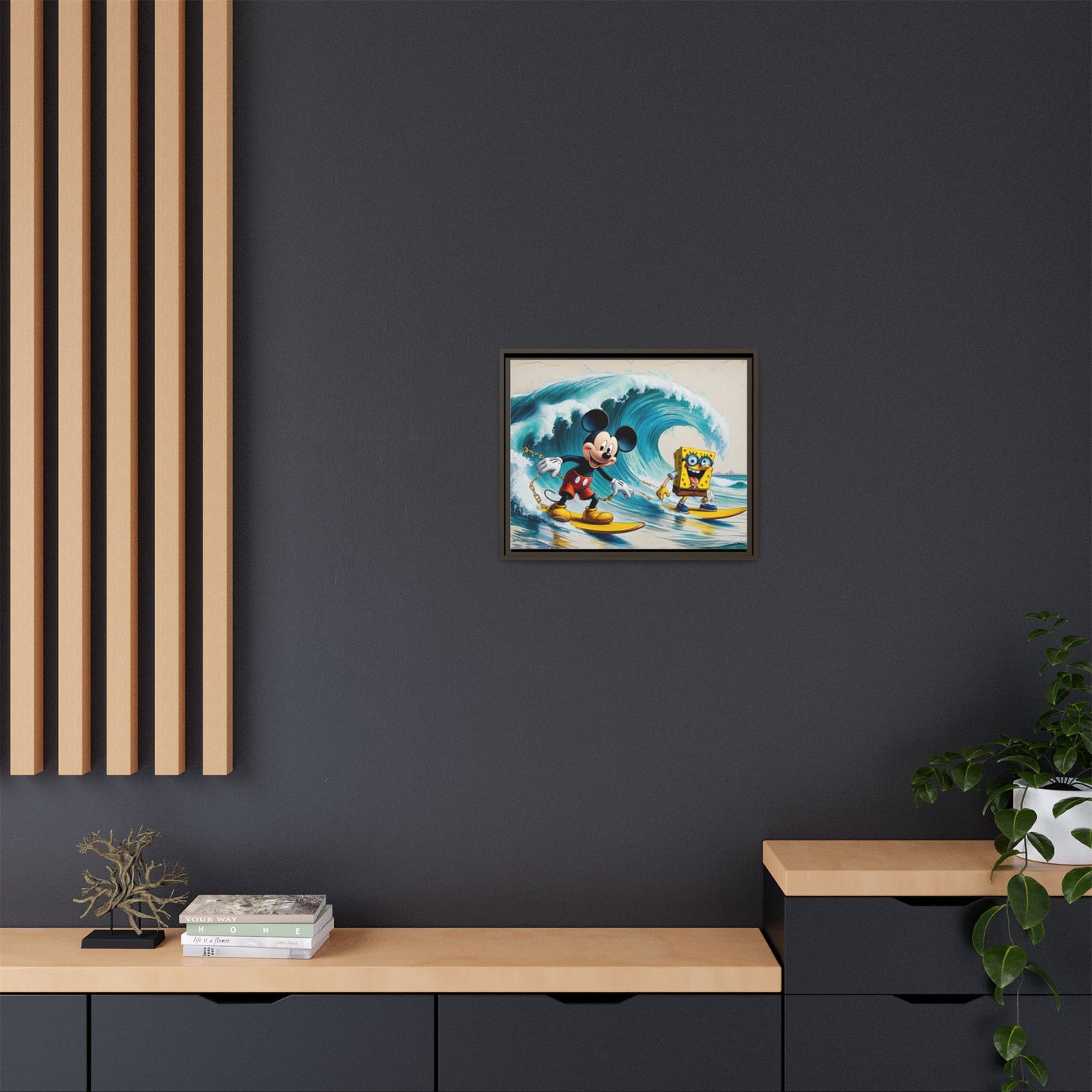 Vibrant Framed Art Print - Bold Floral Fantasy