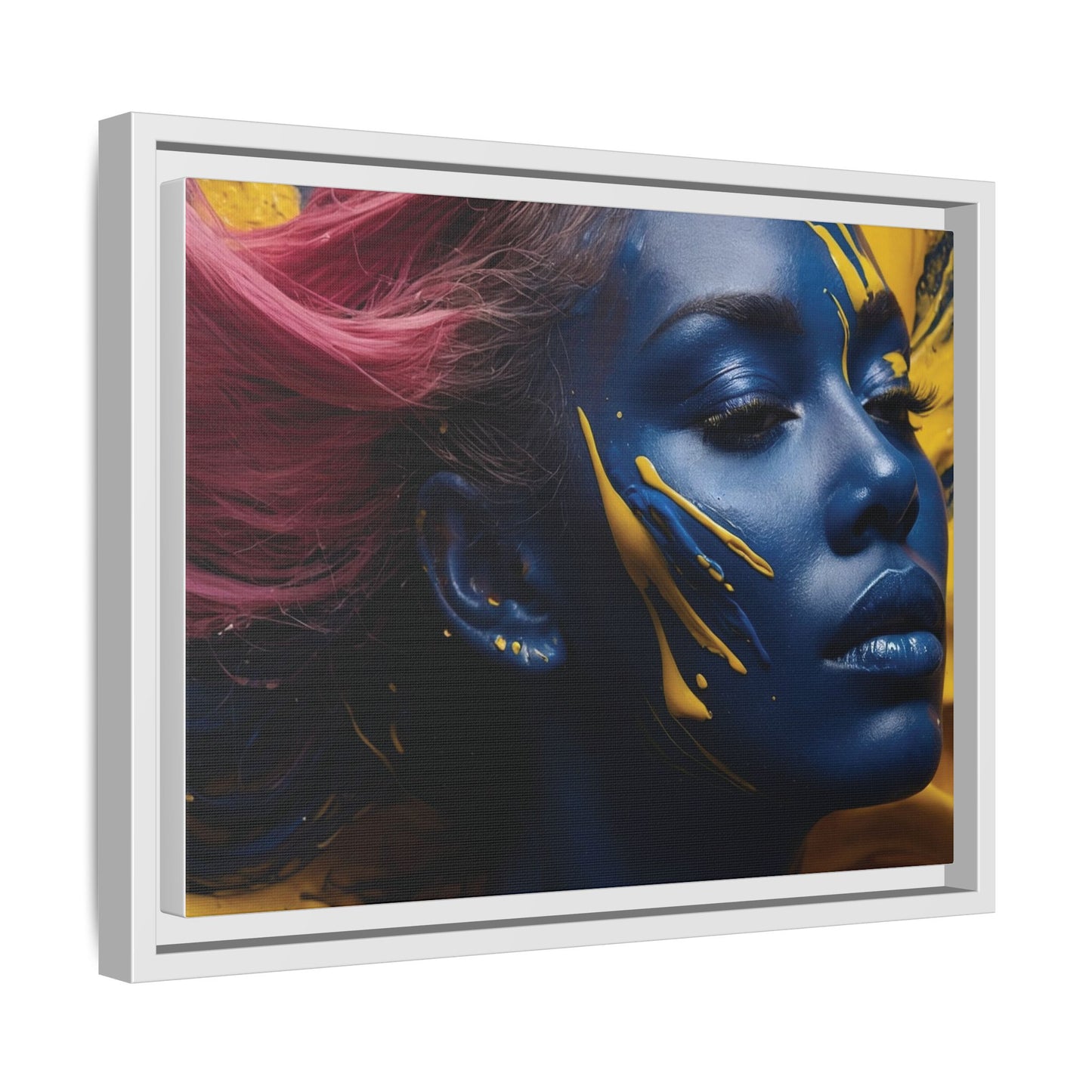 Vibrant Abstract Art Print - Multicolor Framed Canvas Wall Decor