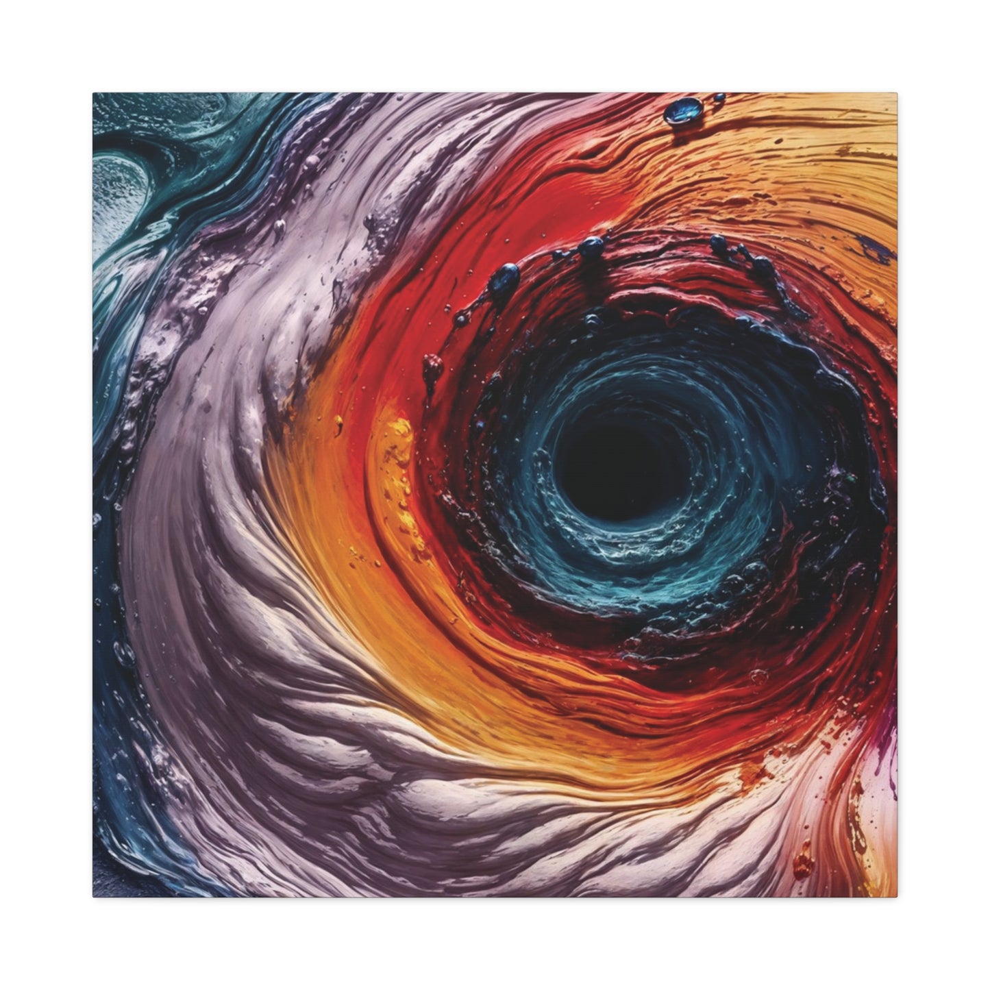 Vibrant Abstract Wall Art Canvas - Swirling Colors