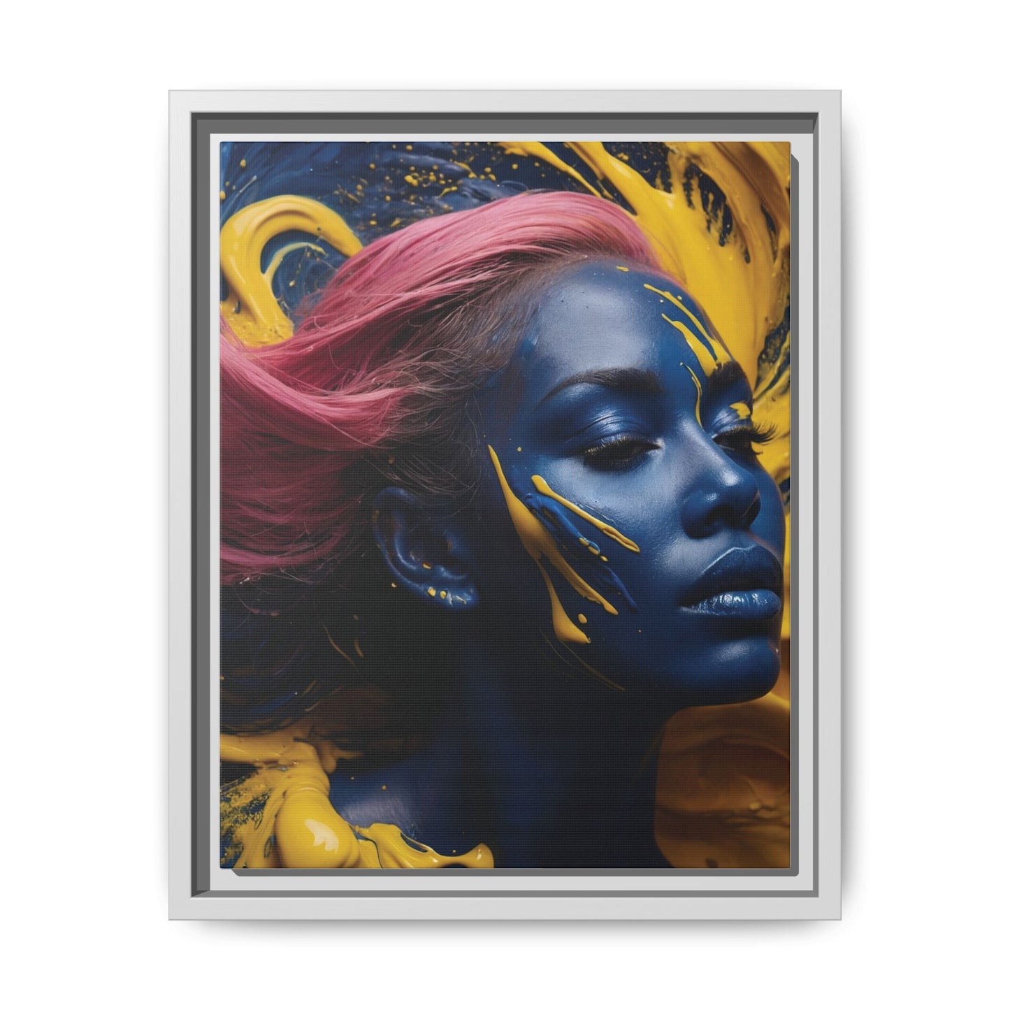 Vibrant Abstract Art Print - Multicolor Framed Canvas Wall Decor