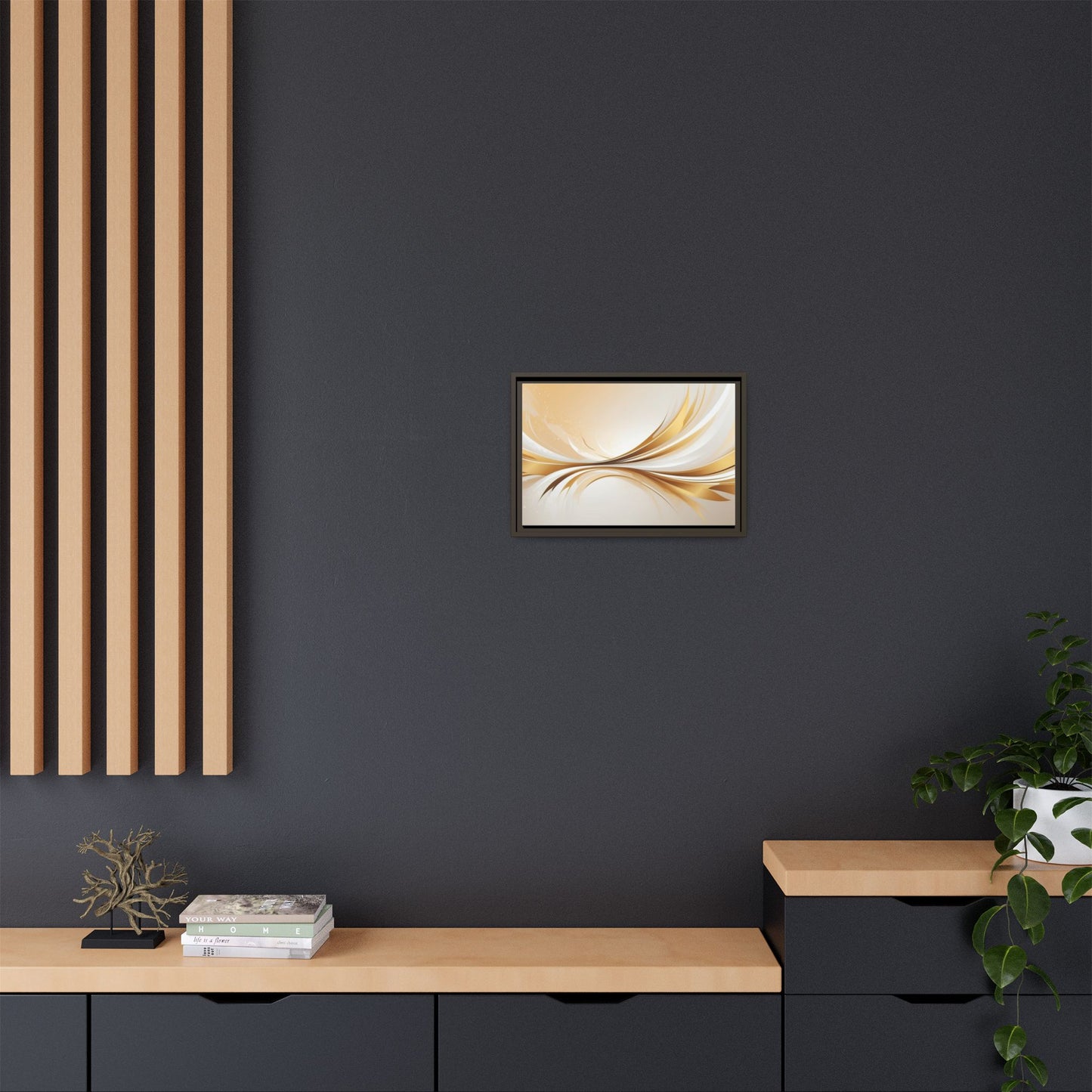 Modern Abstract Wall Art - Framed Matte Canvas Decor