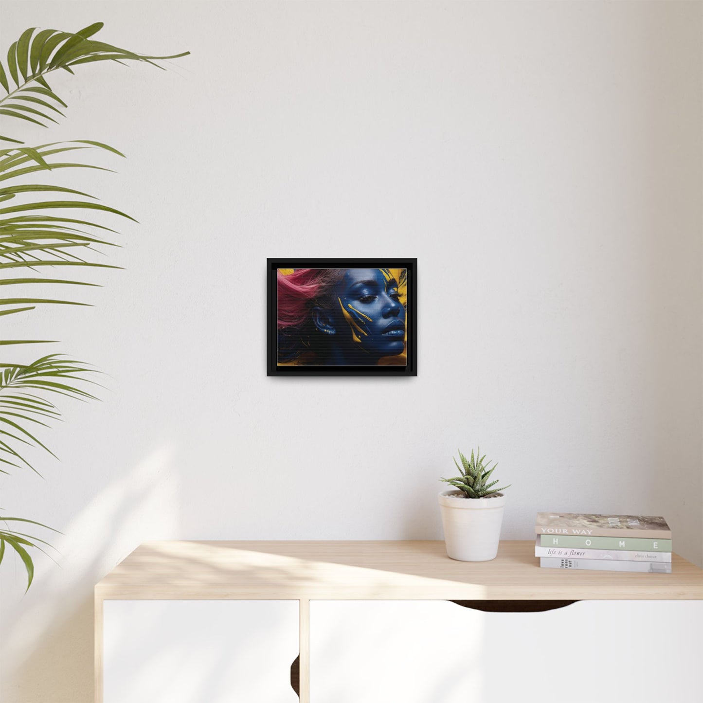 Vibrant Abstract Art Print - Multicolor Framed Canvas Wall Decor