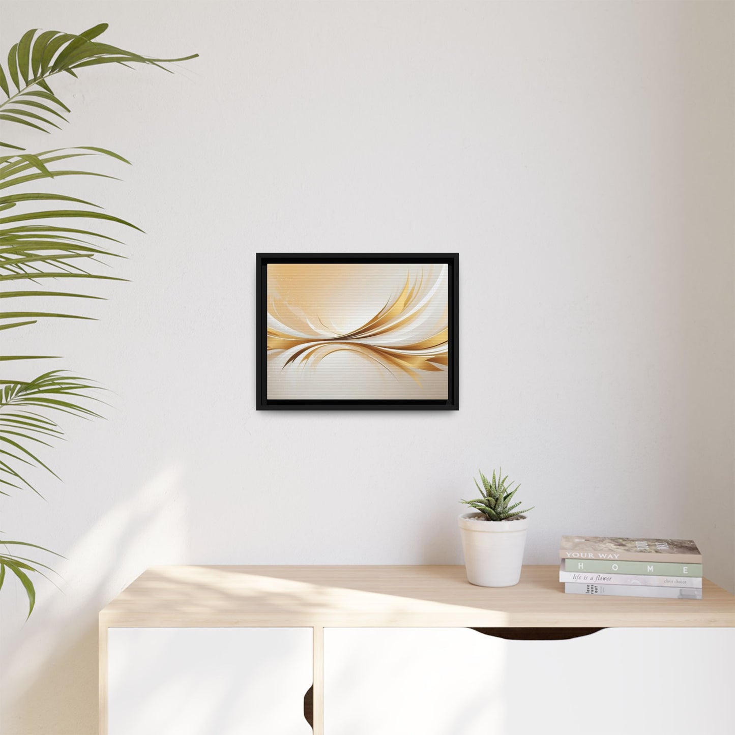 Modern Abstract Wall Art - Framed Matte Canvas Decor