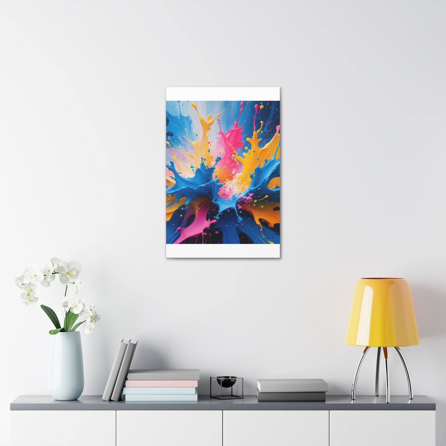 Vibrant Abstract Canvas Art - Colorful Splash Wall Decor