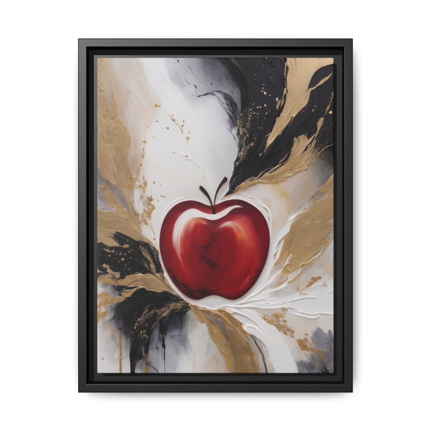 Elegant Apple Canvas Art Print - Framed Wall Decor