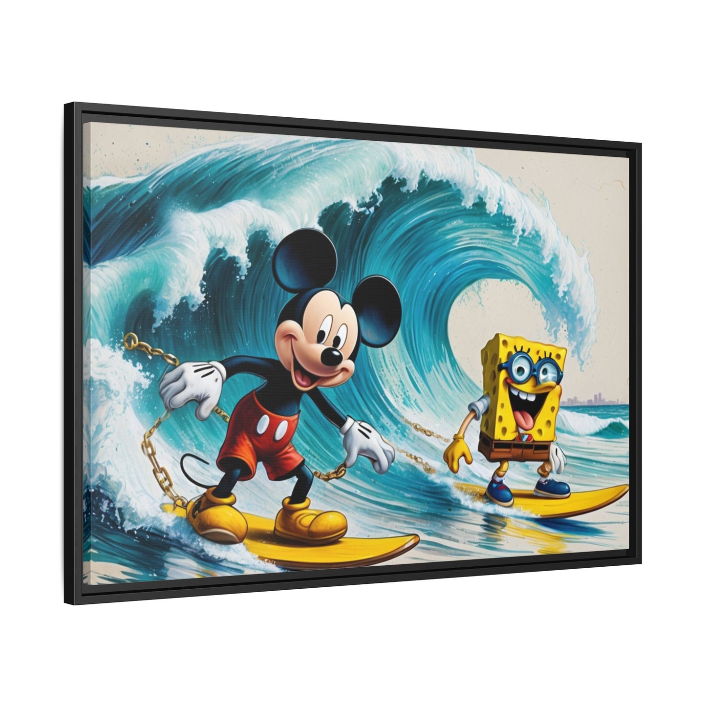 Vibrant Framed Art Print - Bold Floral Fantasy