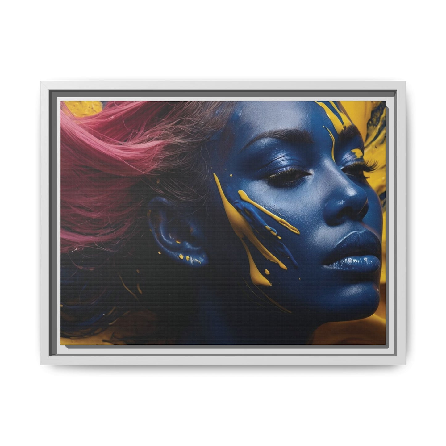 Vibrant Abstract Art Print - Multicolor Framed Canvas Wall Decor