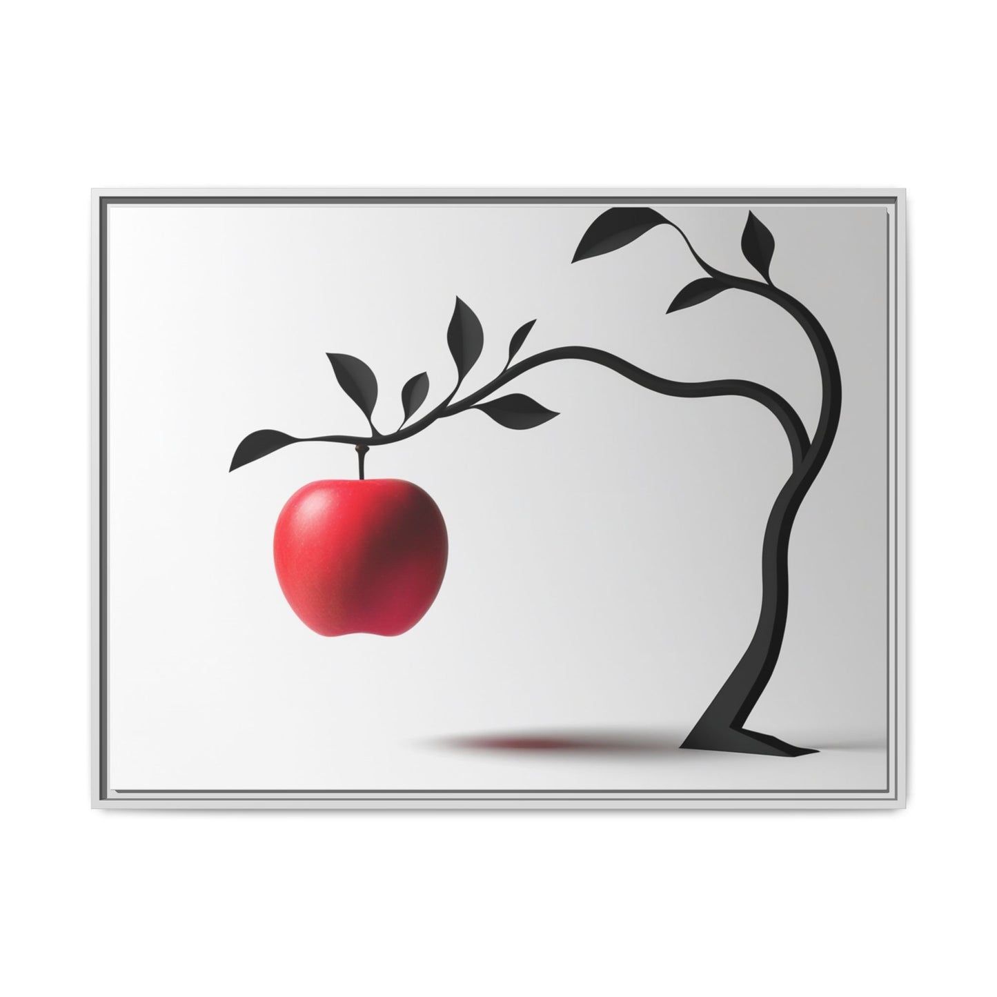 Modern Framed Canvas Art - Red Apple Tree Decor for Home & Office