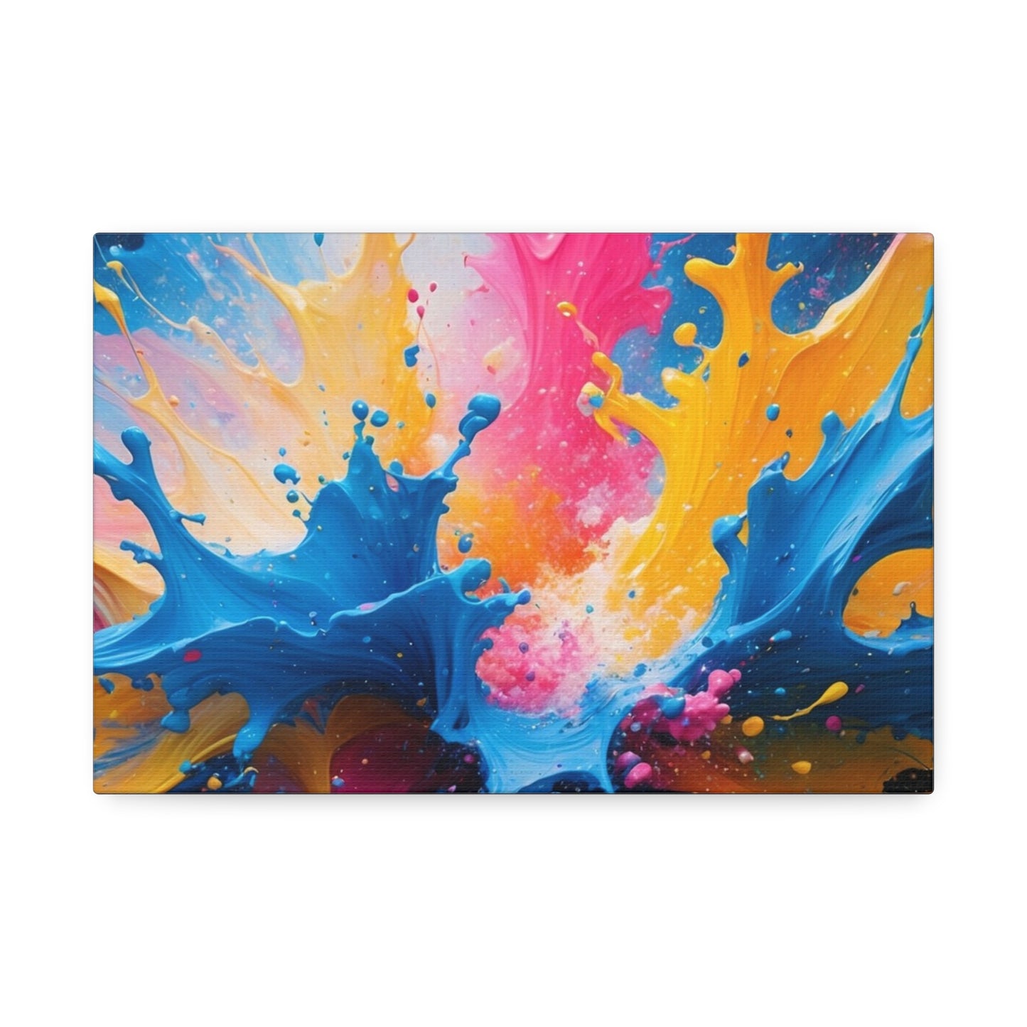 Vibrant Abstract Canvas Art - Colorful Splash Wall Decor