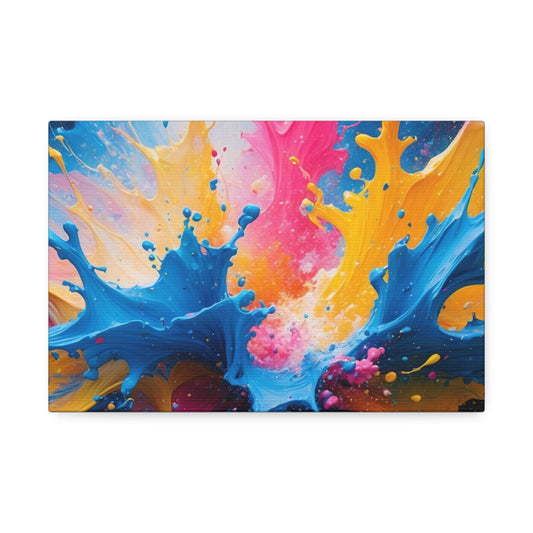 Vibrant Abstract Canvas Art - Colorful Splash Wall Decor