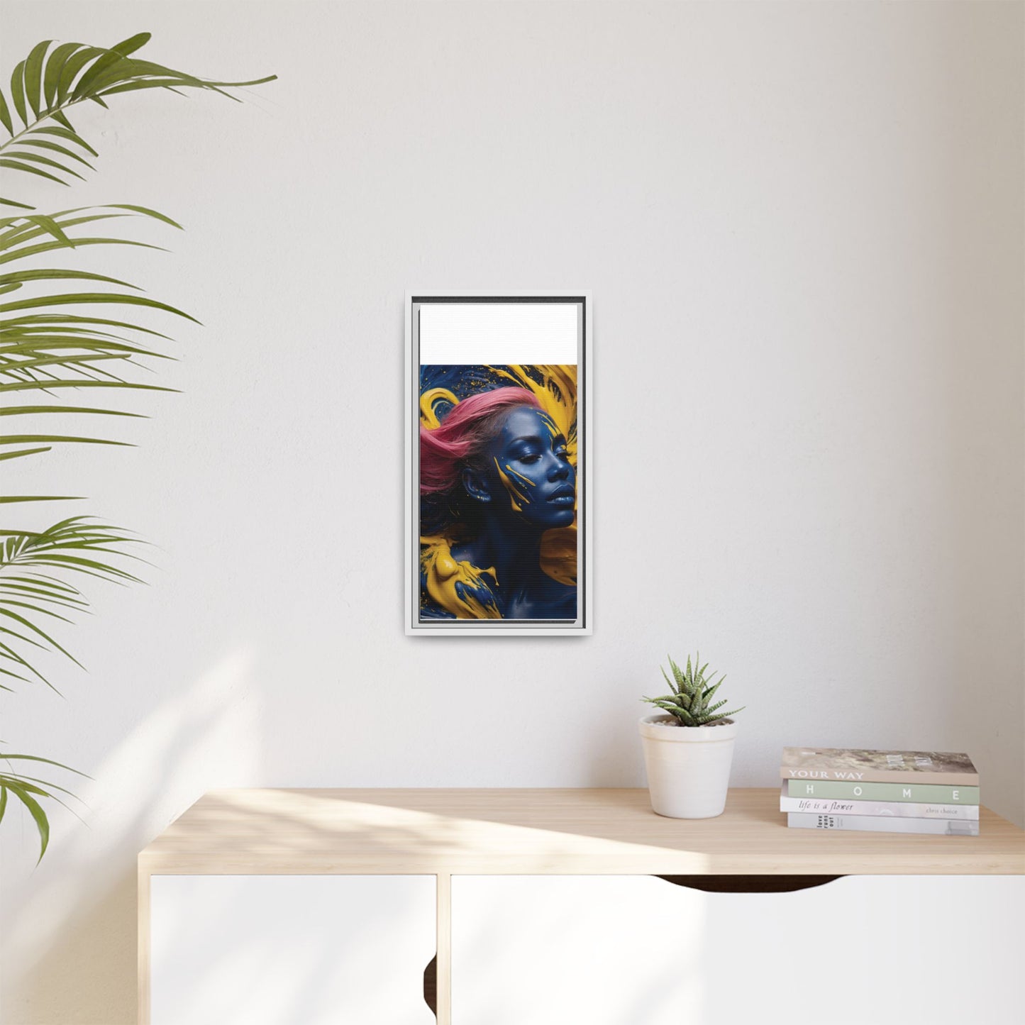 Vibrant Abstract Art Print - Multicolor Framed Canvas Wall Decor