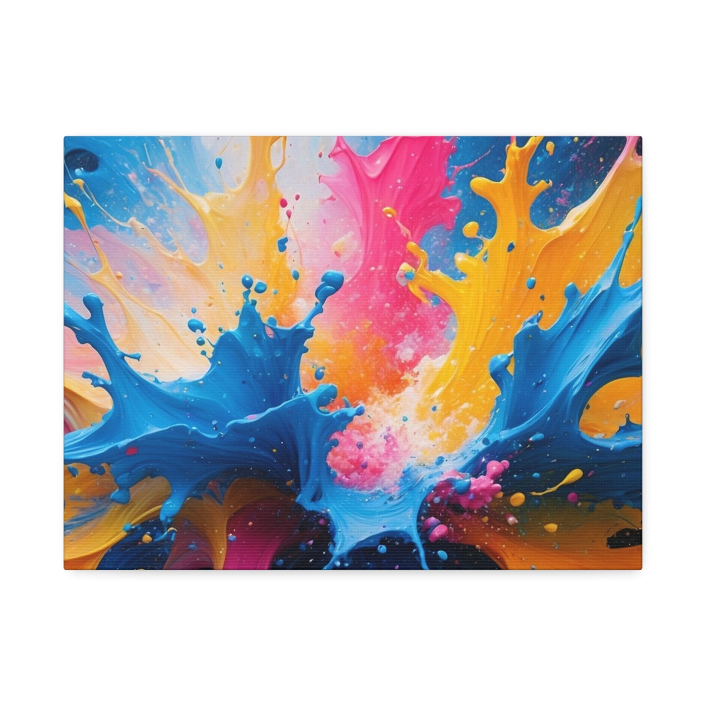 Vibrant Abstract Canvas Art - Colorful Splash Wall Decor