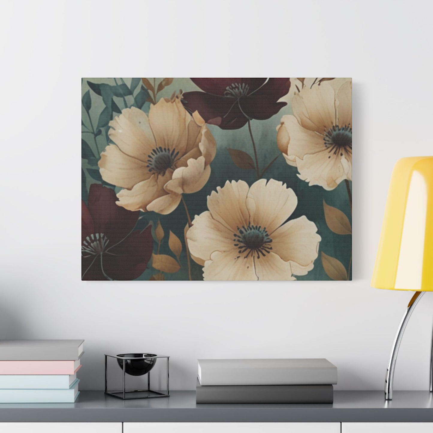 Floral Satin Canvas Art | Nature-Inspired Wall Décor