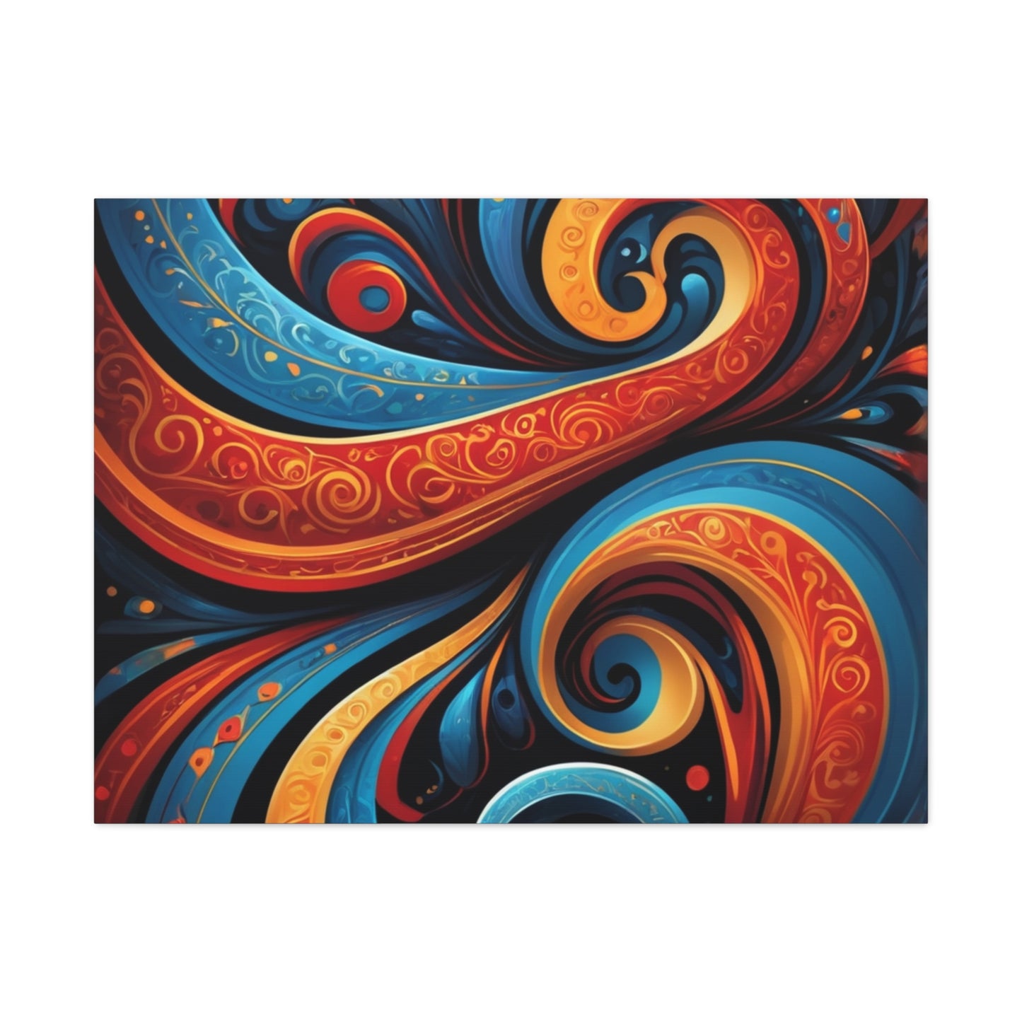 Vibrant Swirl Canvas Art - Colorful Abstract Wall Decor