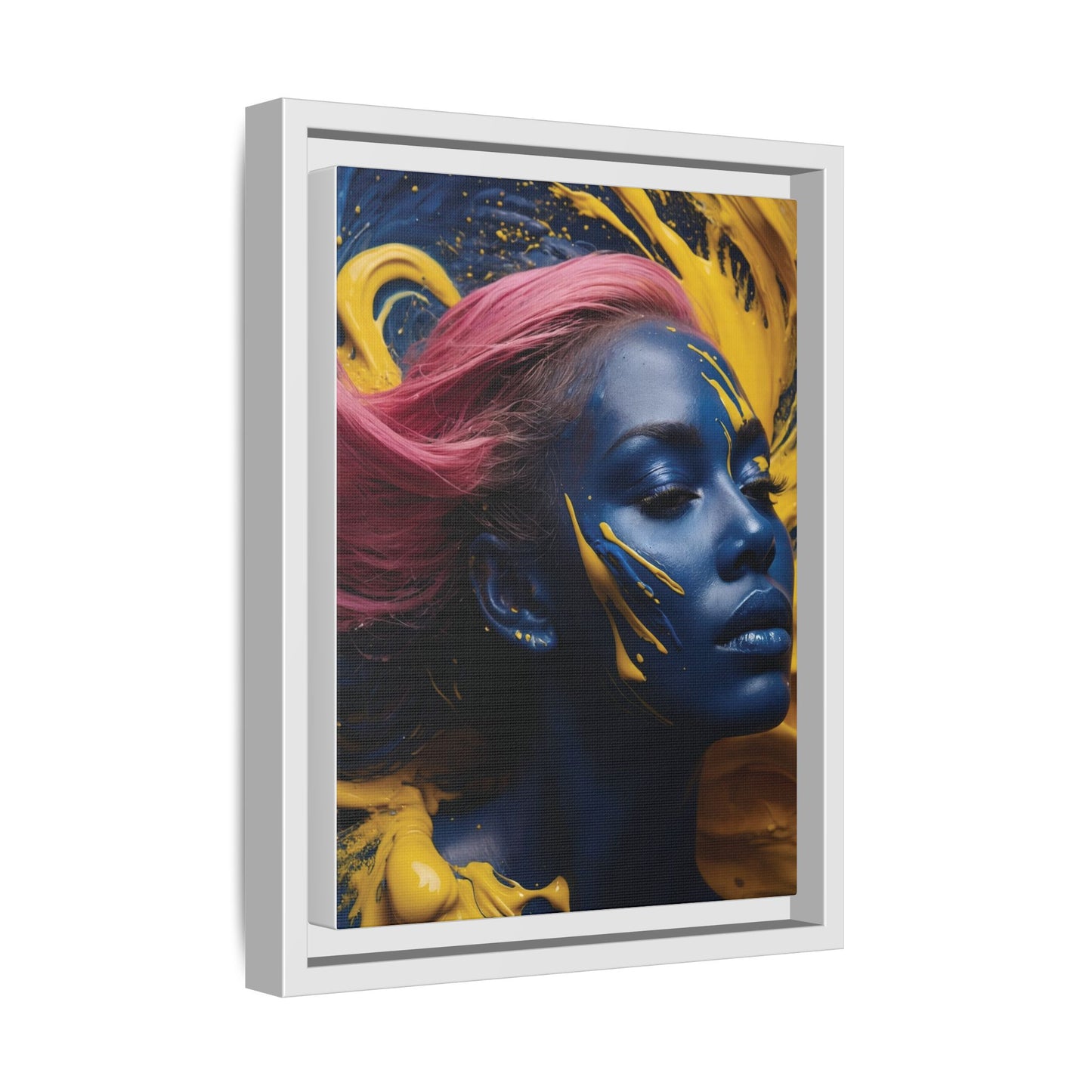 Vibrant Abstract Art Print - Multicolor Framed Canvas Wall Decor