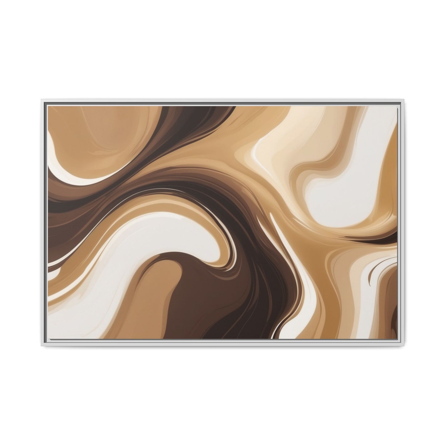 Abstract Wave Framed Canvas Art - Multi-Color Home Decor