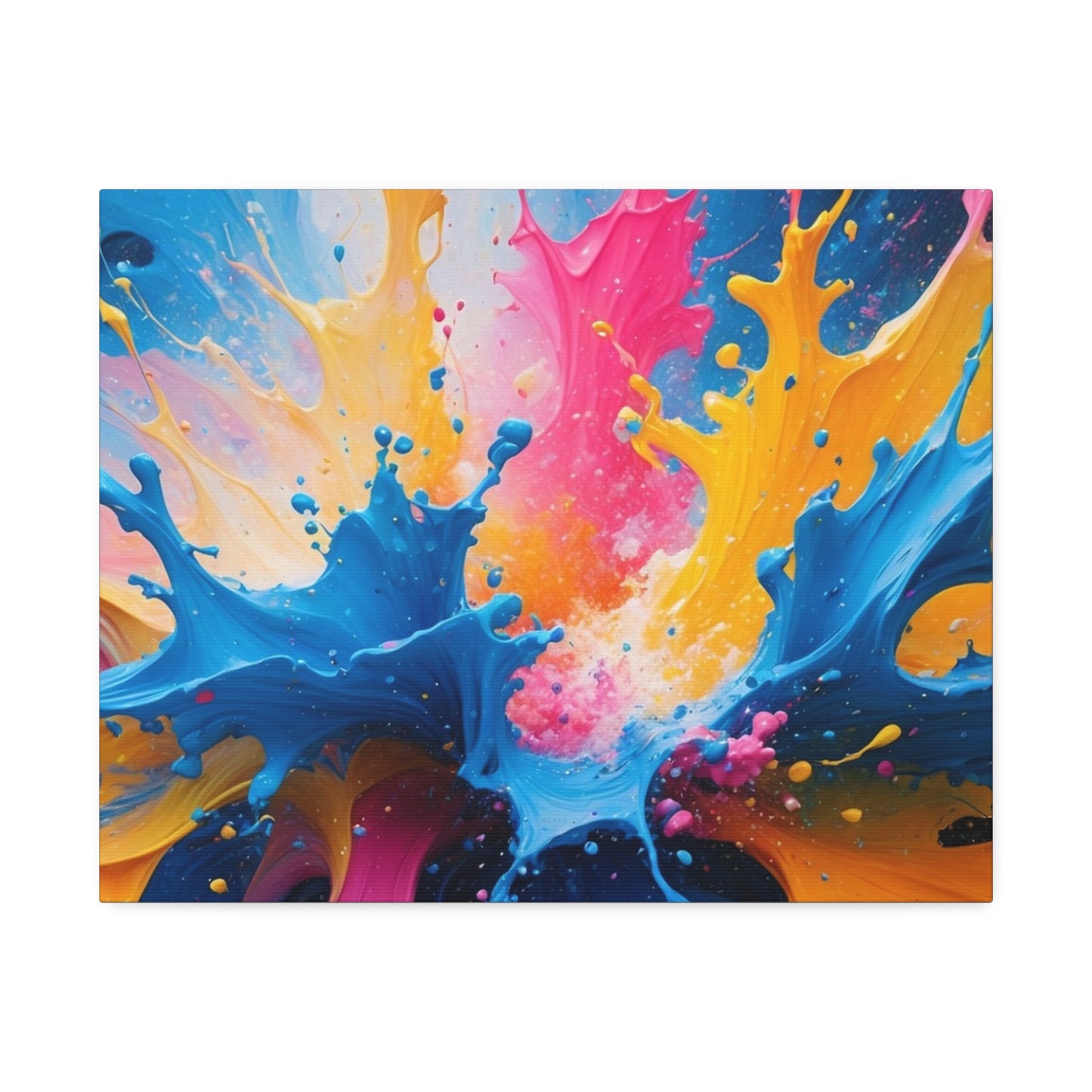Vibrant Abstract Canvas Art - Colorful Splash Wall Decor