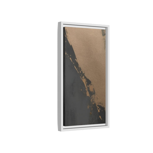 Elegant Framed Canvas Wall Art with Gold Leaf Accent