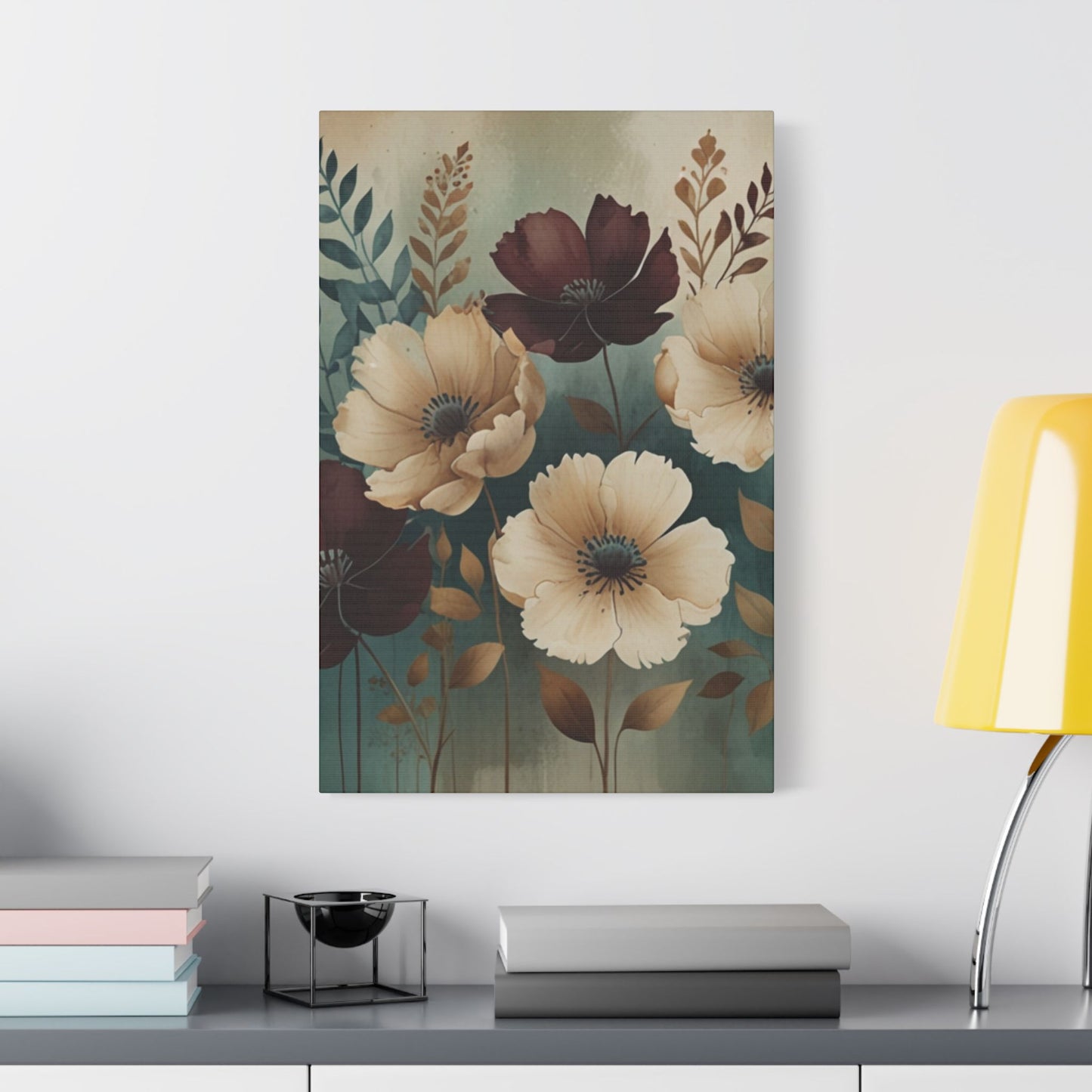 Floral Satin Canvas Art | Nature-Inspired Wall Décor