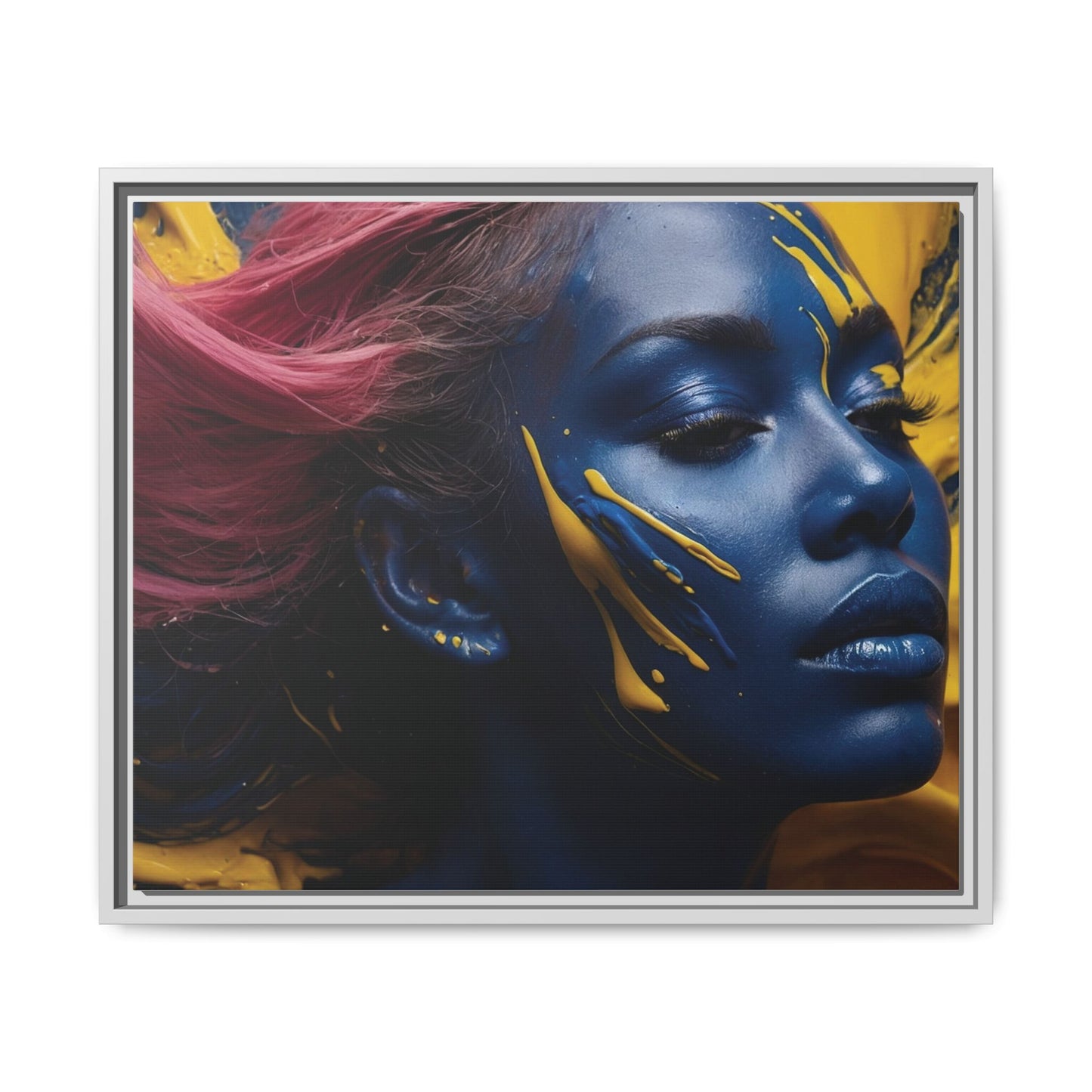 Vibrant Abstract Art Print - Multicolor Framed Canvas Wall Decor