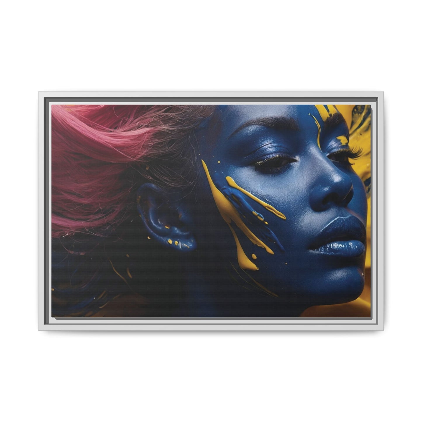 Vibrant Abstract Art Print - Multicolor Framed Canvas Wall Decor