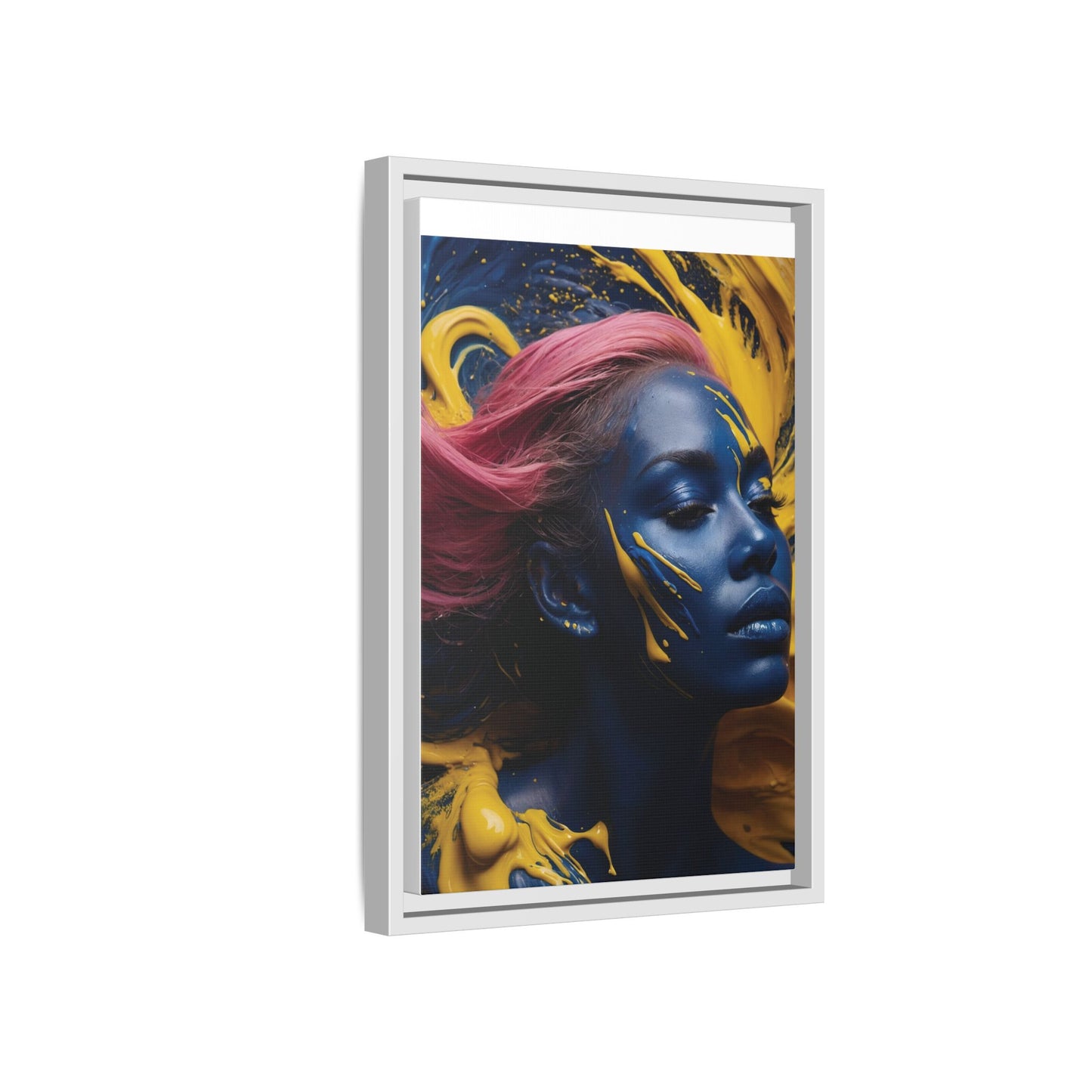 Vibrant Abstract Art Print - Multicolor Framed Canvas Wall Decor
