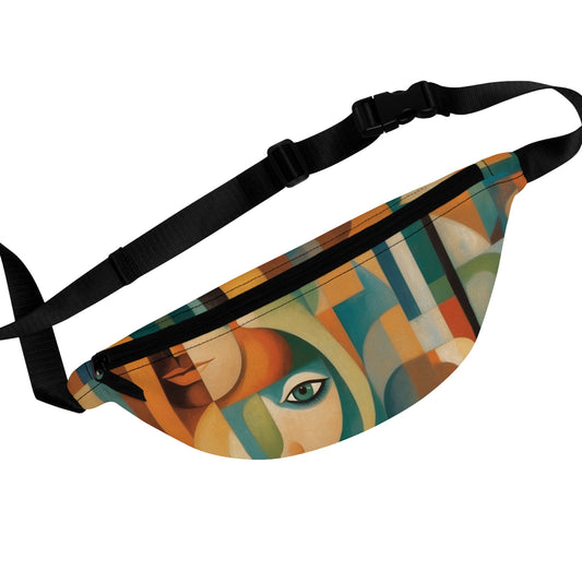 Artistic Geometric Fanny Pack - Stylish Hands-Free Bag for Festivals & Everyday Use