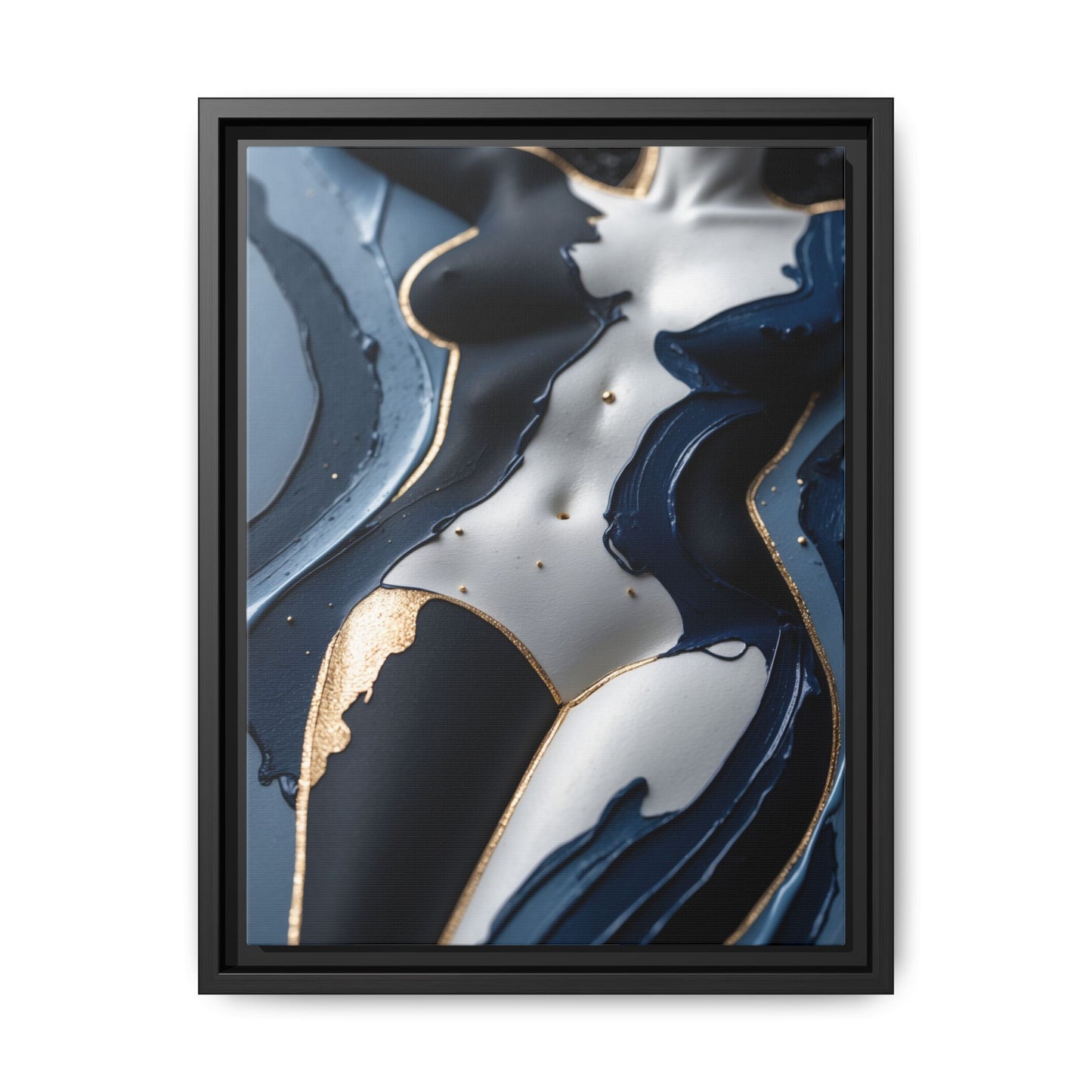 Sculpted in Midnight-Nude Canvas Print