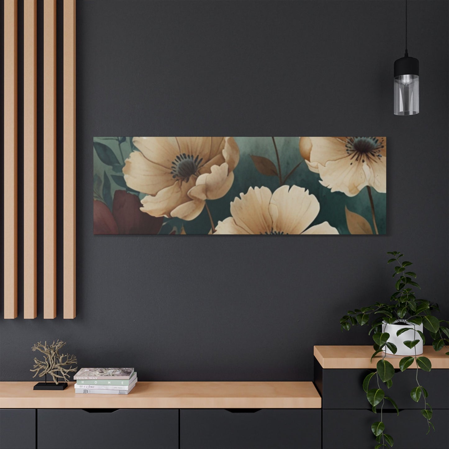 Floral Satin Canvas Art | Nature-Inspired Wall Décor