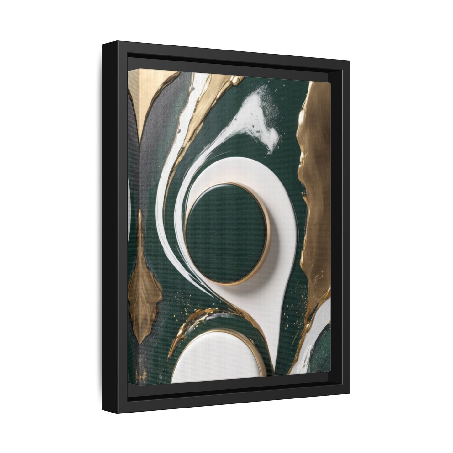 Elegant Abstract Framed Canvas Art - Modern Multi-Color Home Decor