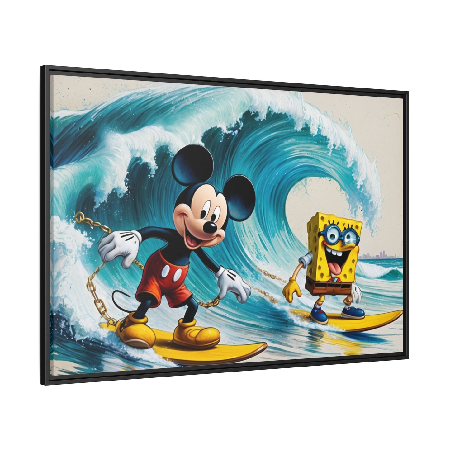 Vibrant Framed Art Print - Bold Floral Fantasy