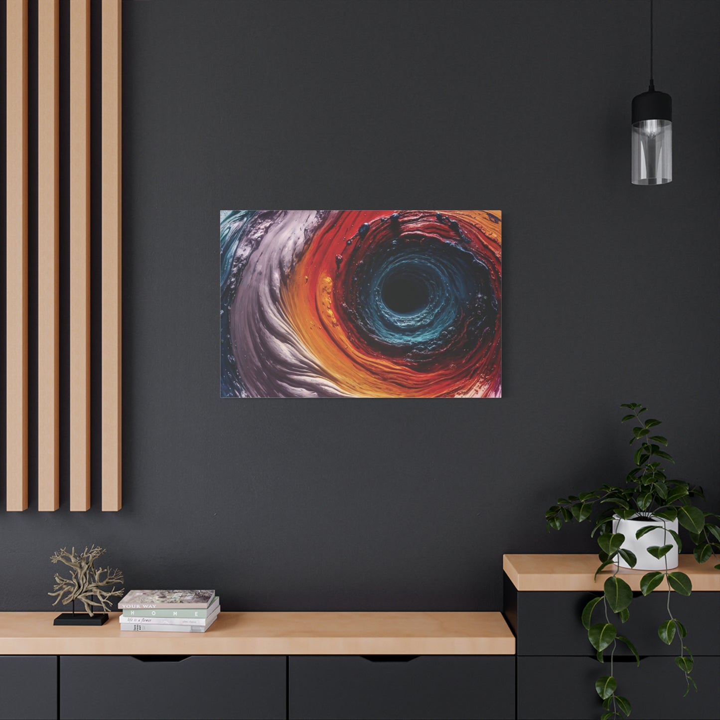 Vibrant Abstract Wall Art Canvas - Swirling Colors