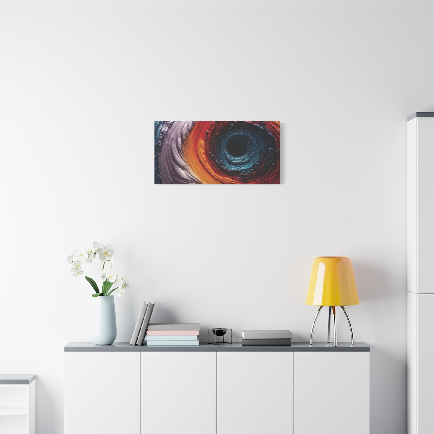 Vibrant Abstract Wall Art Canvas - Swirling Colors
