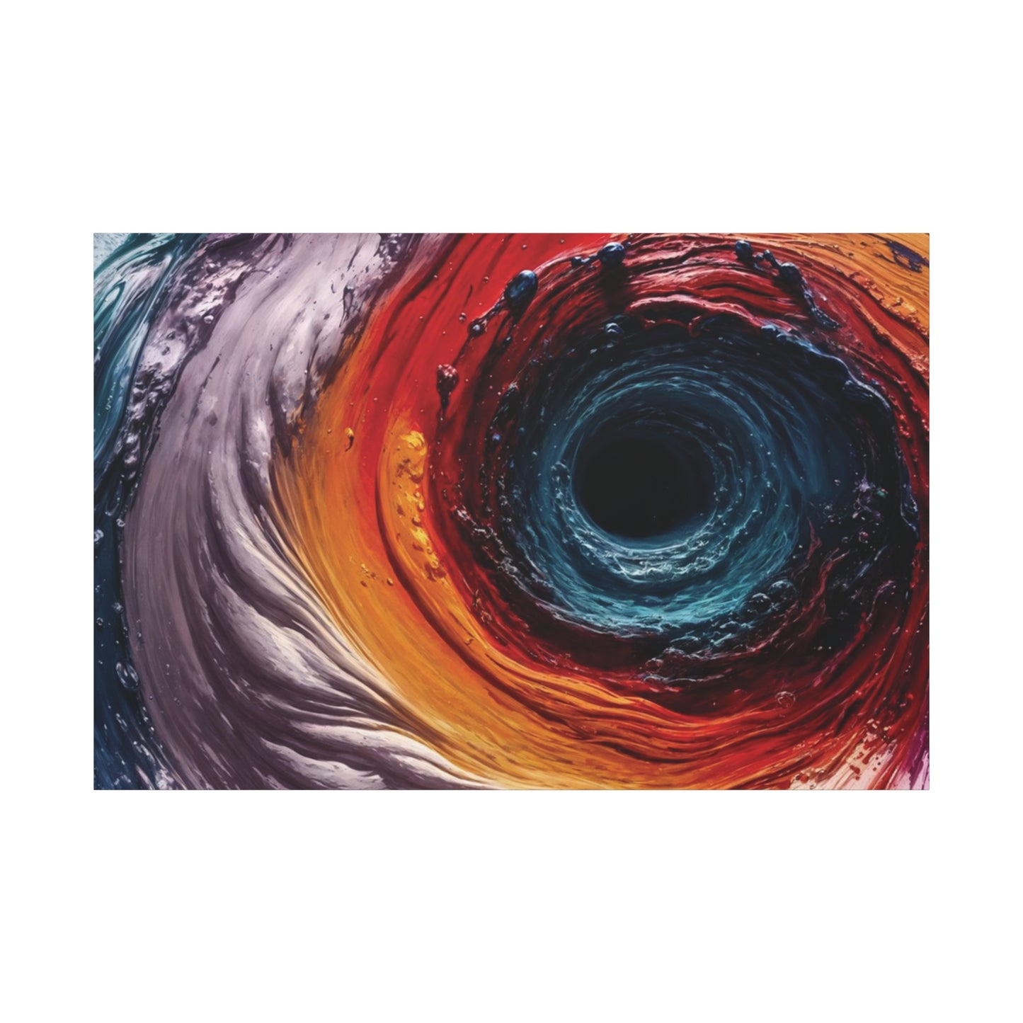 Vibrant Abstract Wall Art Canvas - Swirling Colors