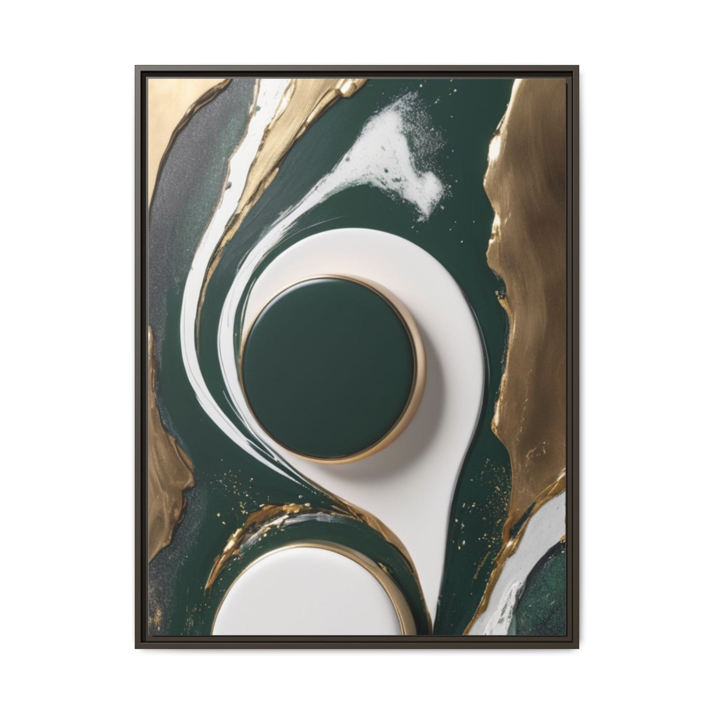 Elegant Abstract Framed Canvas Art - Modern Multi-Color Home Decor