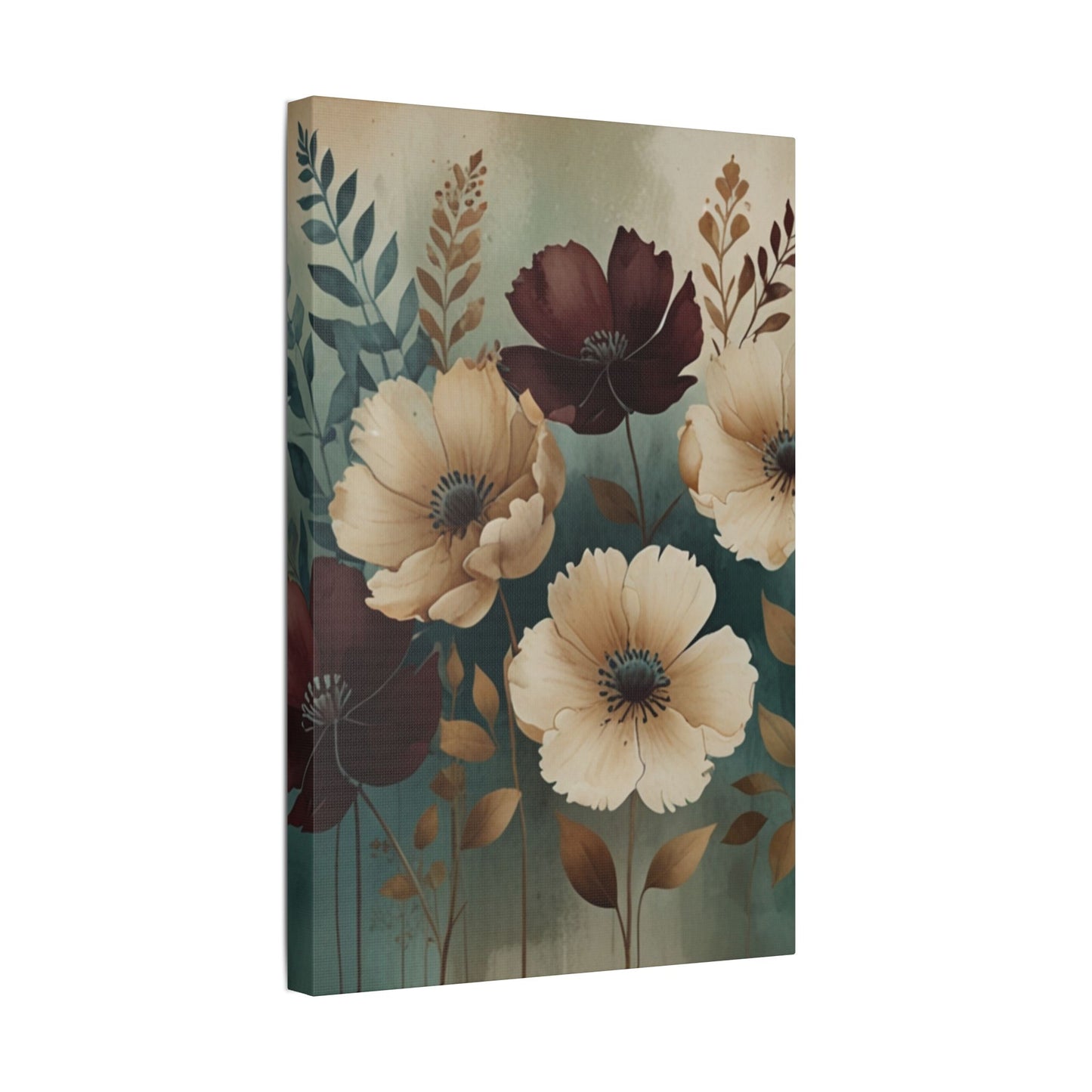 Floral Satin Canvas Art | Nature-Inspired Wall Décor