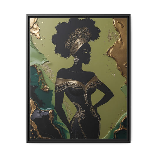 Queen in Emerald & Gold
