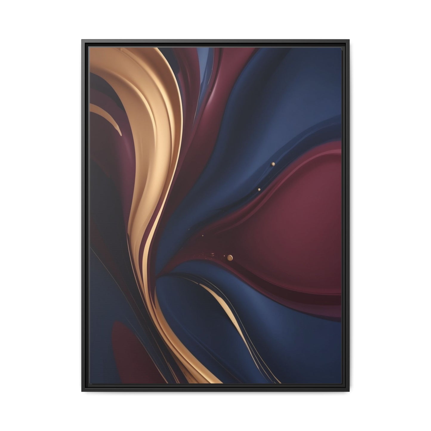 Elegant Multi-Color Framed Canvas Art - Modern Abstract Wall Decor