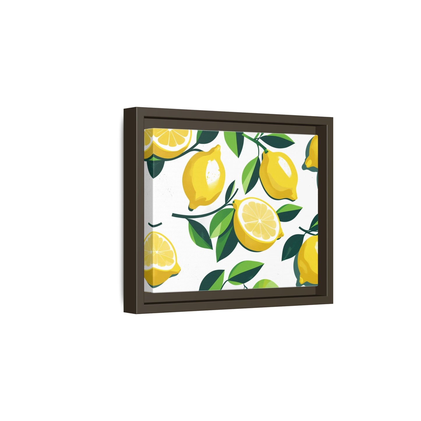 Lemon-Themed Framed Canvas Wall Art - Bright and Fresh Decor